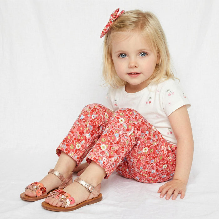 Liberty London Children Tapper Pants, Handmade Ethical-wear, Floral-Print Cotton Trousers, Sustainable Tailoring Personalised Clothing