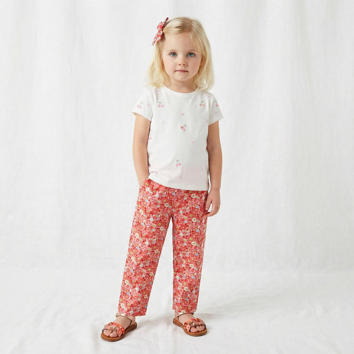 Liberty London Children Tapper Pants, Handmade Ethical-wear, Floral-Print Cotton Trousers, Sustainable Tailoring Personalised Clothing