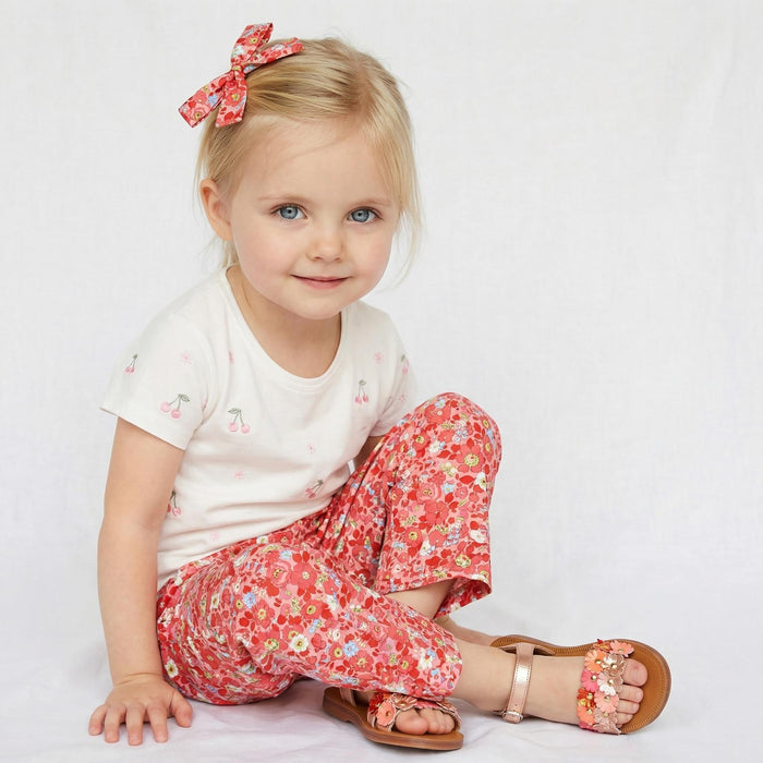 Liberty London Children Tapper Pants, Handmade Ethical-wear, Floral-Print Cotton Trousers, Sustainable Tailoring Personalised Clothing