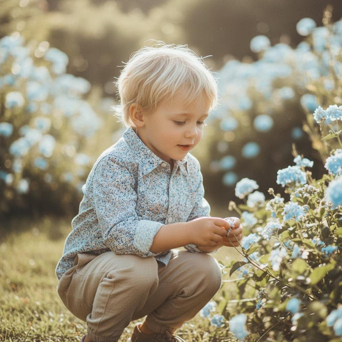 Liberty London Floral Boy Shirt, Handmade English Cotton Tana Lawn
