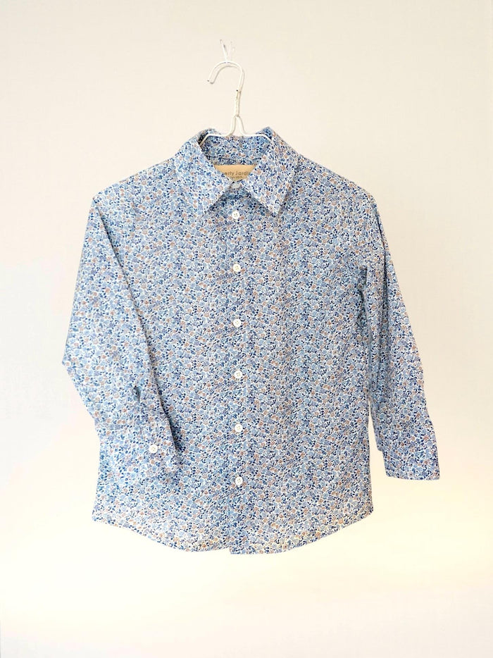 Liberty London Floral Boy Shirt, Handmade English Cotton Tana Lawn