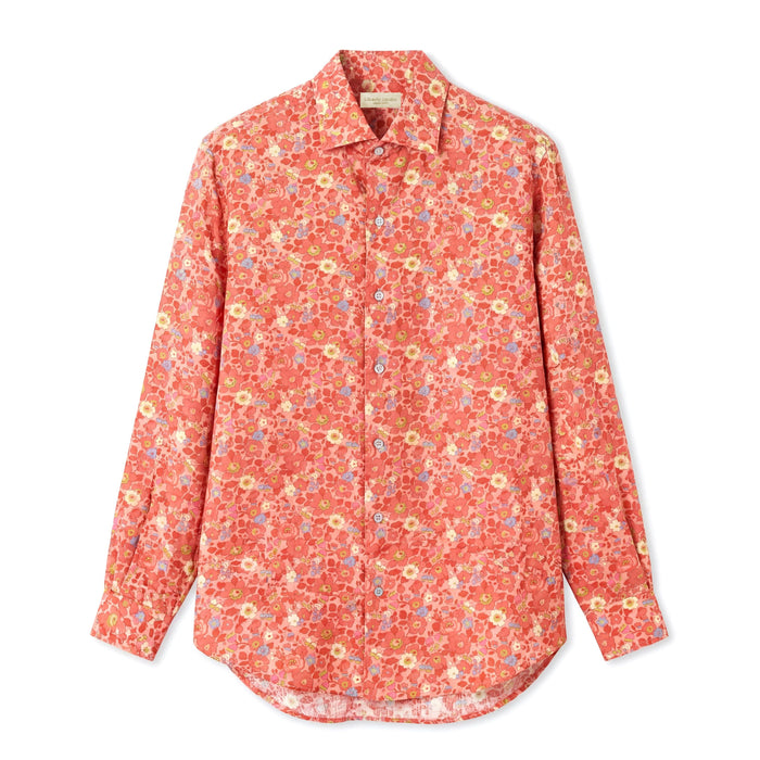 Liberty London Floral Cotton Shirt, Botanical Print Blouse, Long Sleeve Womenswear