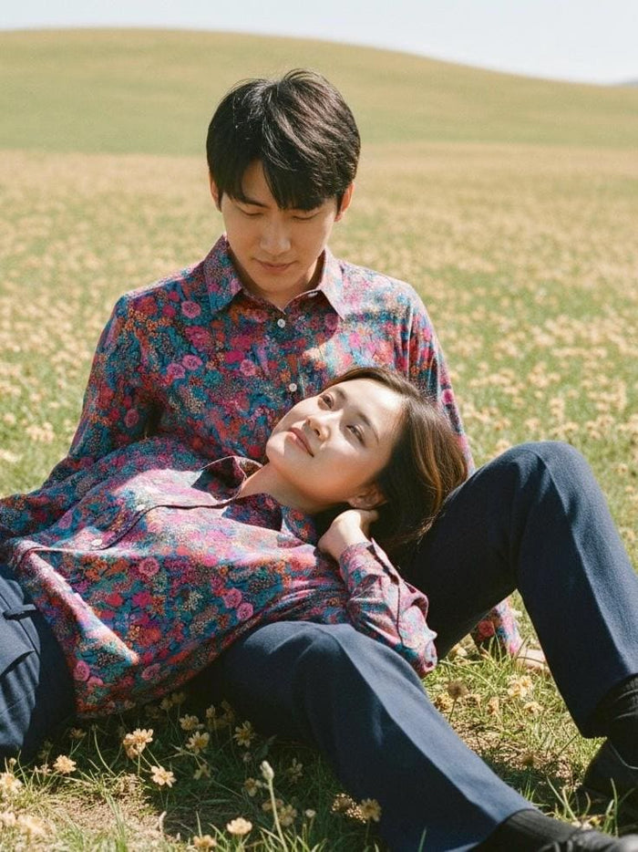 Liberty London Floral Cotton Shirt, Long Sleeve Button-Up, Matching Couple Outfit