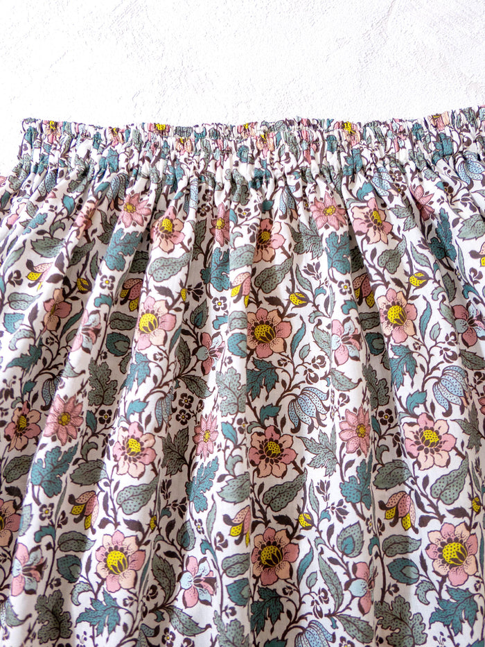 Liberty London Floral-Print Knee-length Skirt, Handmade Ditsy Botanical Children-wear, Personalised Cotton Clothing, Lightweight Outfits