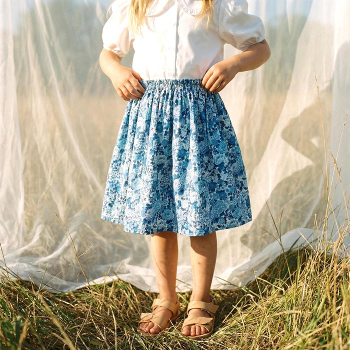 Liberty London Floral-print Skirt, Sustainable Handmade Children Clothing, Eco-friendly Cotton Outfit, Tailoring Minimalist Ethical-wear