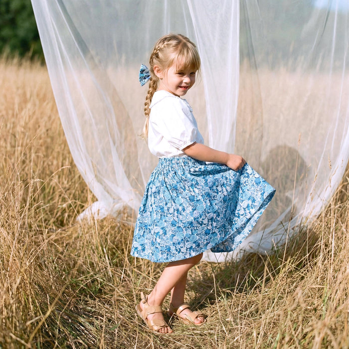 Liberty London Floral-print Skirt, Sustainable Handmade Children Clothing, Eco-friendly Cotton Outfit, Tailoring Minimalist Ethical-wear