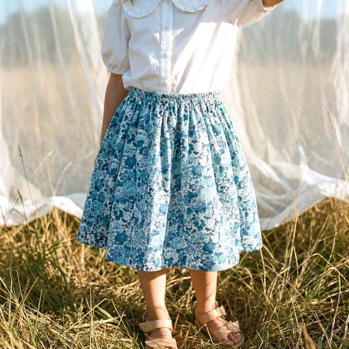 Liberty London Floral-print Skirt, Sustainable Handmade Children Clothing, Eco-friendly Cotton Outfit, Tailoring Minimalist Ethical-wear