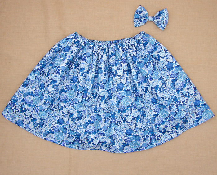 Liberty London Floral-print Skirt, Sustainable Handmade Children Clothing, Eco-friendly Cotton Outfit, Tailoring Minimalist Ethical-wear