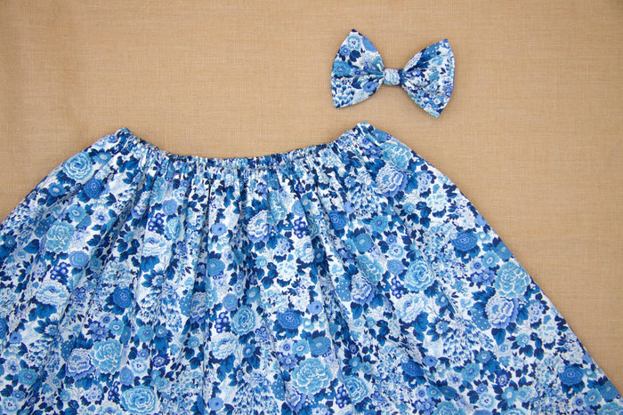 Liberty London Floral-print Skirt, Sustainable Handmade Children Clothing, Eco-friendly Cotton Outfit, Tailoring Minimalist Ethical-wear