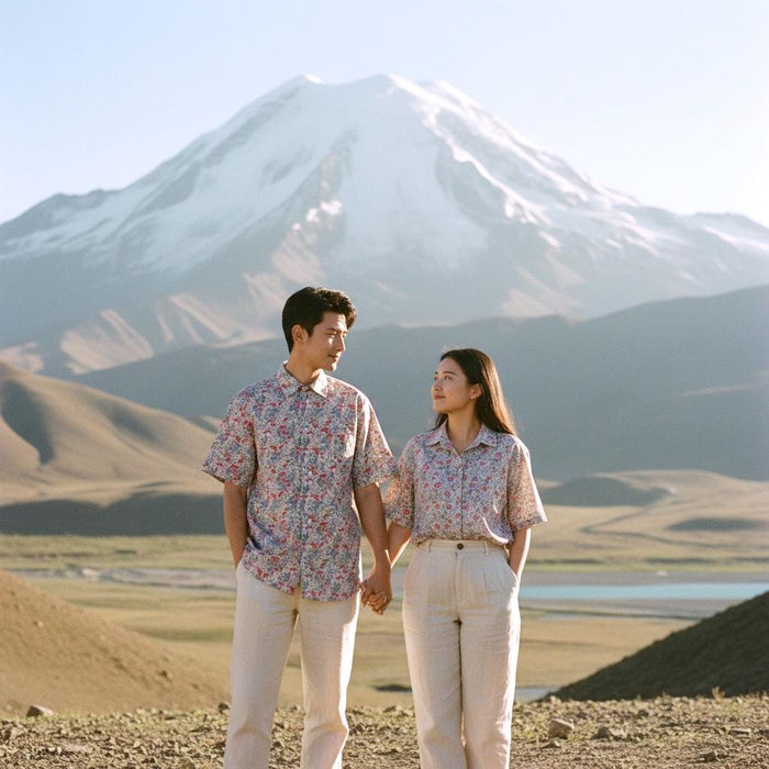 Liberty London Floral Shirt, Matching Couple Shirts, English Cotton Tana Lawn