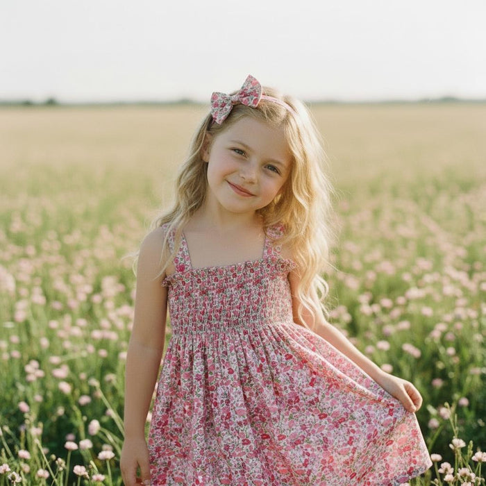 Liberty London Floral Smock Dress, Tana Lawn Cotton, Girl's Sun Dress