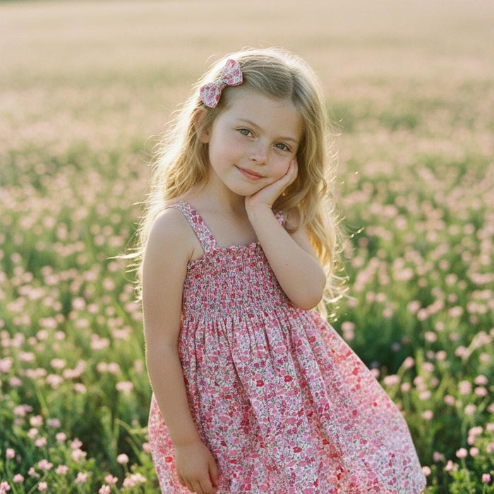 Liberty London Floral Smock Dress, Tana Lawn Cotton, Girl's Sun Dress