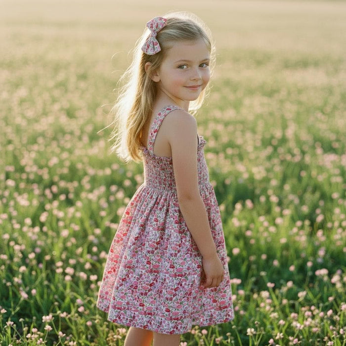 Liberty London Floral Smock Dress, Tana Lawn Cotton, Girl's Sun Dress