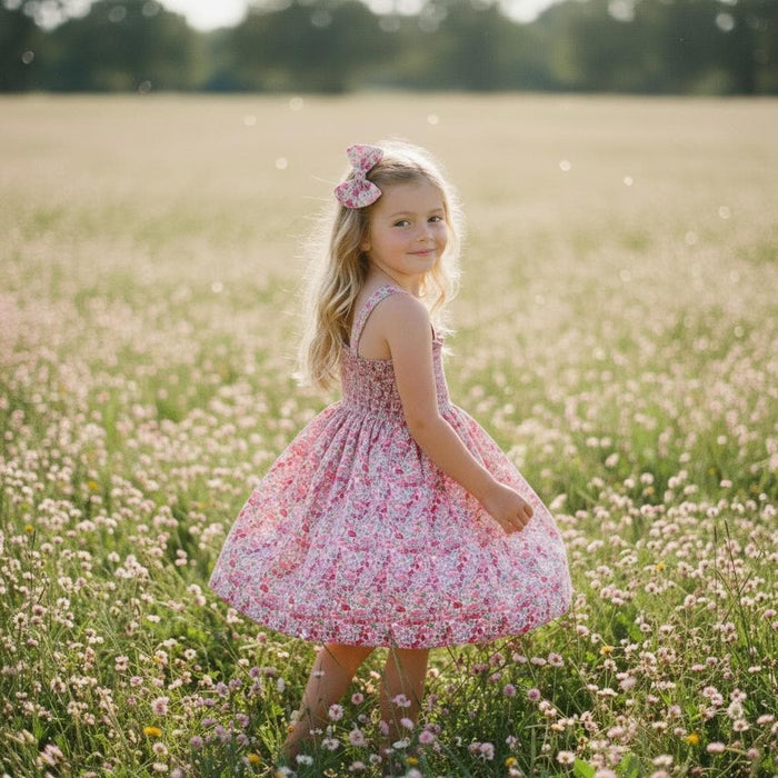 Liberty London Floral Smock Dress, Tana Lawn Cotton, Girl's Sun Dress