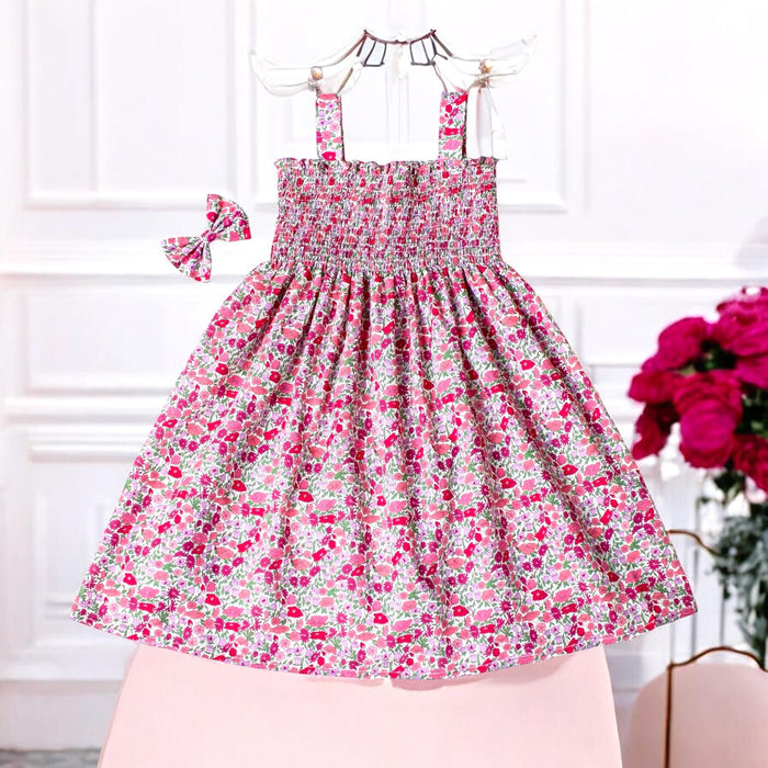 Liberty London Floral Smock Dress, Tana Lawn Cotton, Girl's Sun Dress