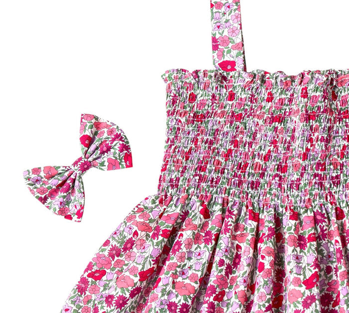 Liberty London Floral Smock Dress, Tana Lawn Cotton, Girl's Sun Dress