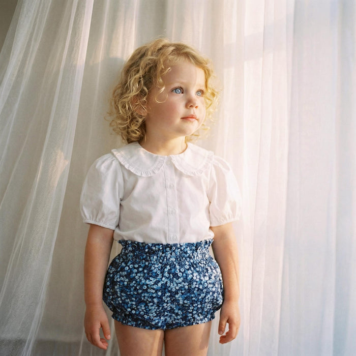 Liberty London Handmade Bloomer, Floral-print Nappy Cover, Sustainable Eco-friendly Children-wear, Personalised Tailoring Cotton Clothing