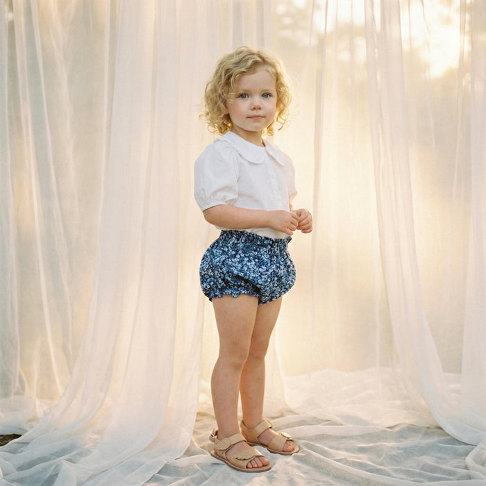 Liberty London Handmade Bloomer, Floral-print Nappy Cover, Sustainable Eco-friendly Children-wear, Personalised Tailoring Cotton Clothing