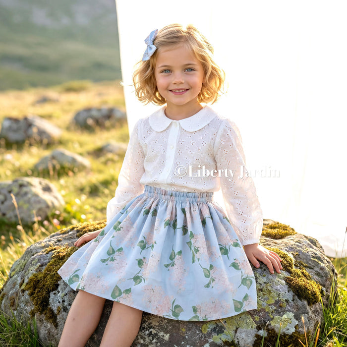 Liberty London Handmade Floral Print Skirt, Botanical Sustainable Children Clothing, Personalised Customised Outfit, Cotton Tana Lawn Skirt