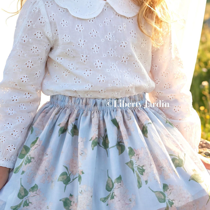 Liberty London Handmade Floral Print Skirt, Botanical Sustainable Children Clothing, Personalised Customised Outfit, Cotton Tana Lawn Skirt