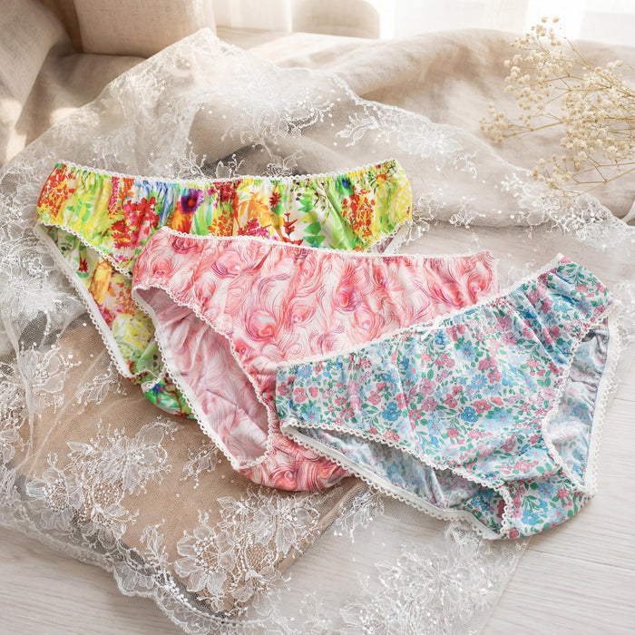 Liberty London Handmade Knickers, Cotton Personalised Underwear, Sustainable Womenswear, Customised Panties, Ethical Organic Lingerie