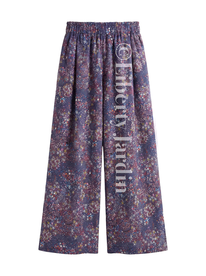 Liberty London Palazzo Pants, Wide Leg Cotton Trousers, Handmade Personalised Pyjama, Customised Women Loungewear, Bespoke Tailoring Clothes
