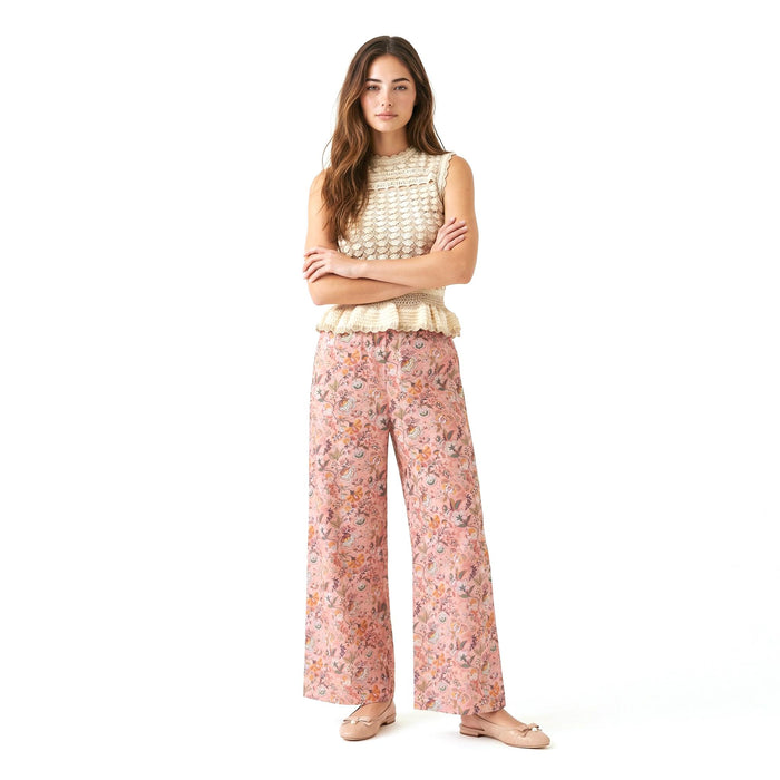 Liberty London Palazzo Trousers, Wide-legged Floral-print Handmade Pants, Lightweight Cotton Loungewear Bottoms, Sustainable Clothing