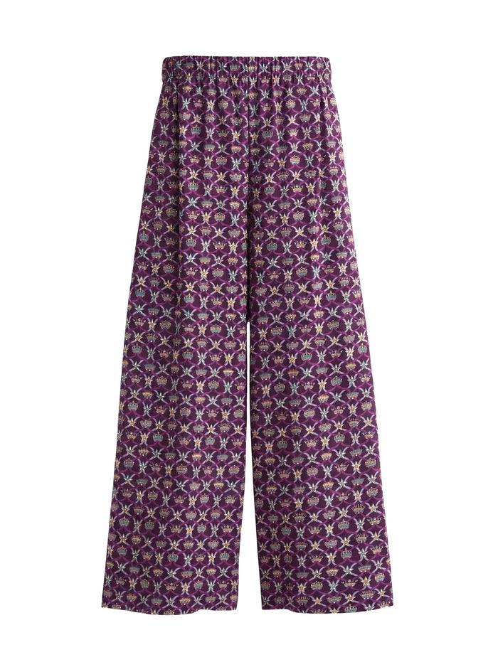 Liberty London Palazzo Trousers, Wide-legged Handmade Personalised Pants, Lightweight Cotton Loungewear Bottoms, Sustainable Clothing
