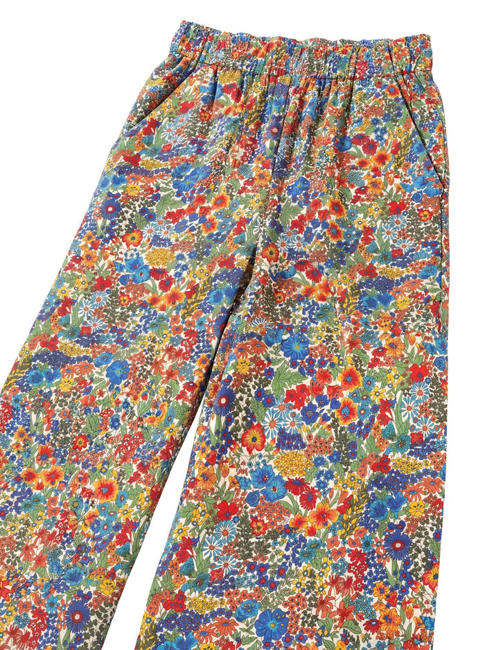 Liberty London Palazzo Trousers, Wide-legged Handmade Personalised Pants, Lightweight Cotton Loungewear Bottoms, Sustainable Clothing
