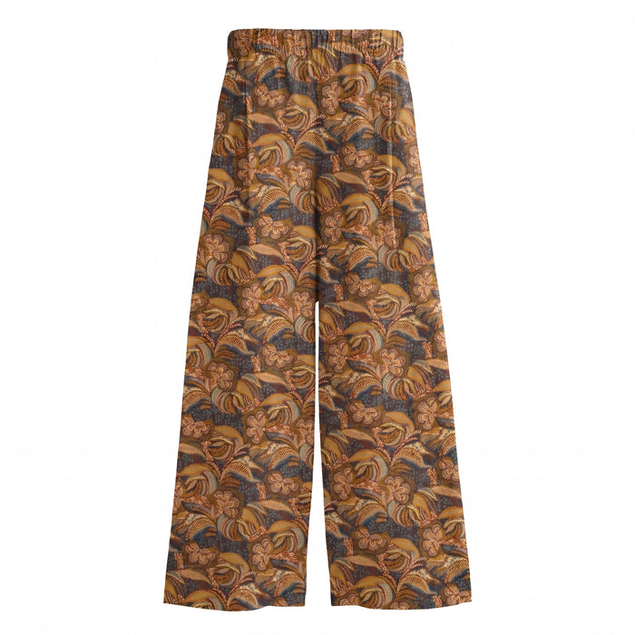 Liberty London Palazzo Wide-legged Trousers, Floral-print Botanical Cotton Pants, Handmade Sustainable Womenswear, Tailoring Clothing
