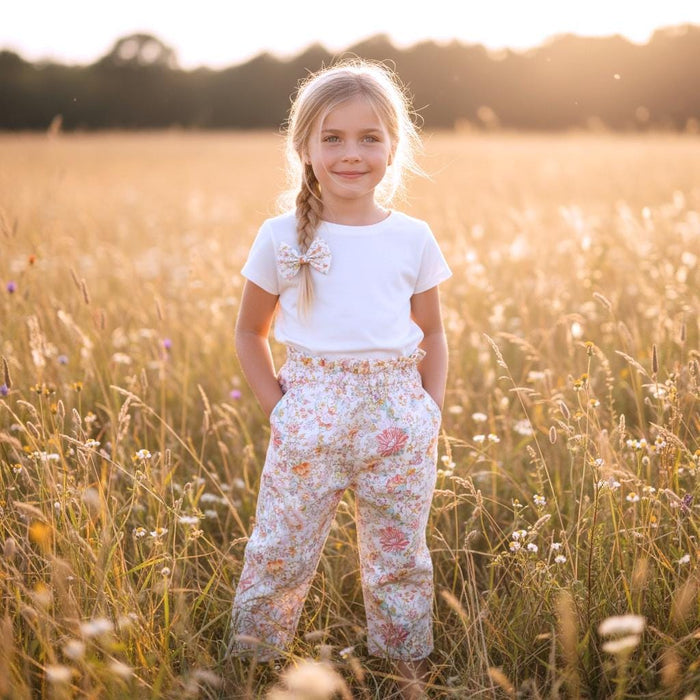 Liberty London Pants: Ditsy Floral Print, Cotton Trousers