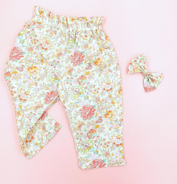 Liberty London Pants: Ditsy Floral Print, Cotton Trousers