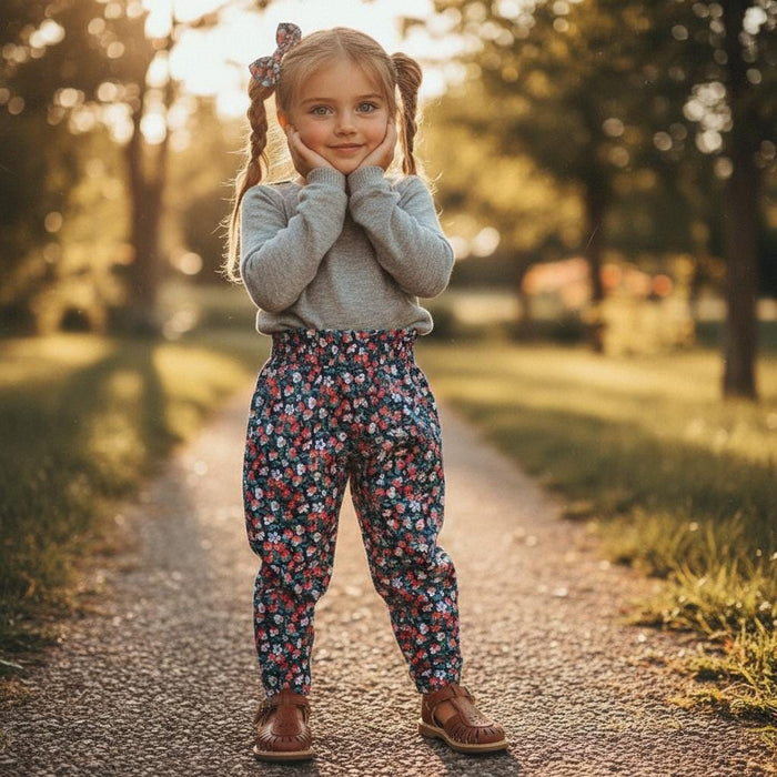 Liberty London Pants: Ditsy Floral Print, Cotton Trousers