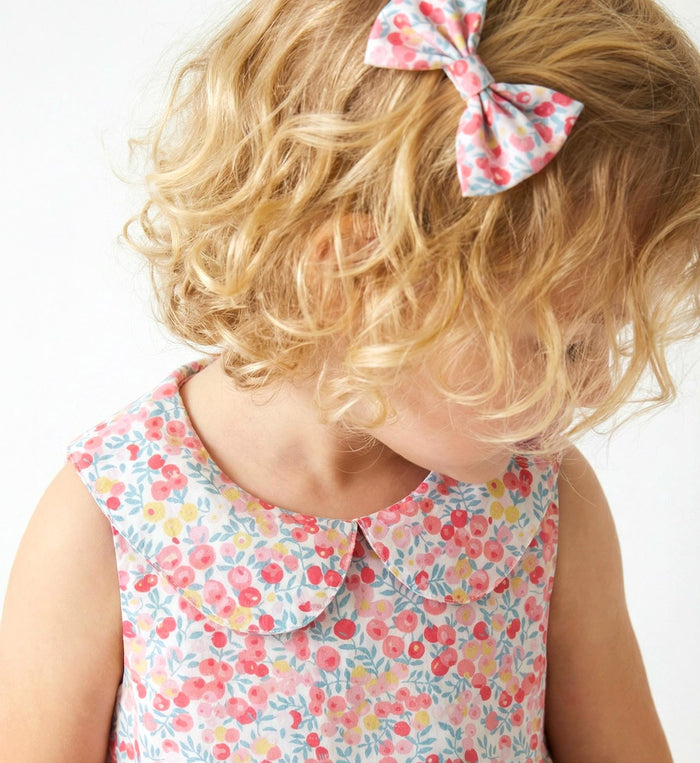 Liberty London Personalised Outfits, Handmade Cotton Minimalist Clothing, Peter Pan Collared Sleeveless Sun Dress