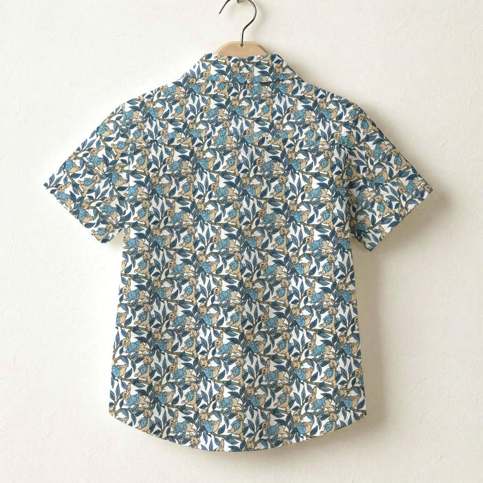Liberty London Peter Rabbit Short-sleeved Button-up Shirt, Handmade Chemise, Sustainable Personalised Clothing, Customised Children-wear