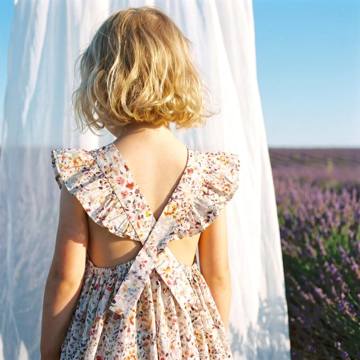 Liberty London Pinafore Sundress, Handmade Cotton Children-wear, Personalised Customised Botanical Dress, Sustainable Eco-friendly Clothing