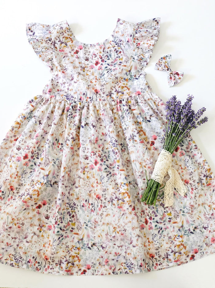 Liberty London Pinafore Sundress, Handmade Cotton Children-wear, Personalised Customised Botanical Dress, Sustainable Eco-friendly Clothing