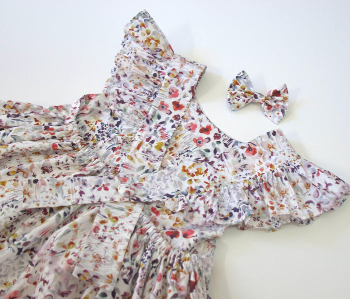 Liberty London Pinafore Sundress, Handmade Cotton Children-wear, Personalised Customised Botanical Dress, Sustainable Eco-friendly Clothing