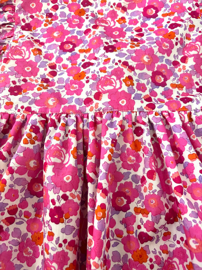 Liberty London Pinafore Sundress, Handmade Sustainable Cotton Clothing, Personalised Children-wear, Customised Tailoring Botanical Dress