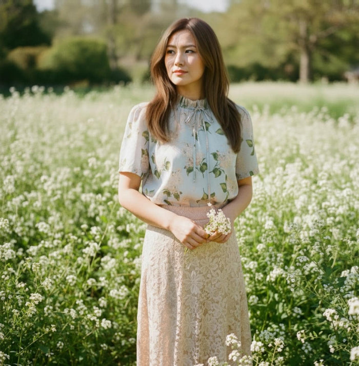 Liberty London Ruffle Collar Blouse, Handmade Tana Lawn Cotton Top