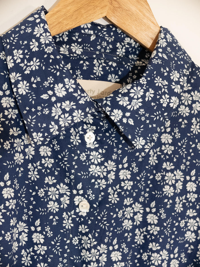 Liberty London Short Sleeves Collared Shirtdress, Handcrafted Womenswear, Sustainable Cotton Clothing, Personalised Versatile Outfits