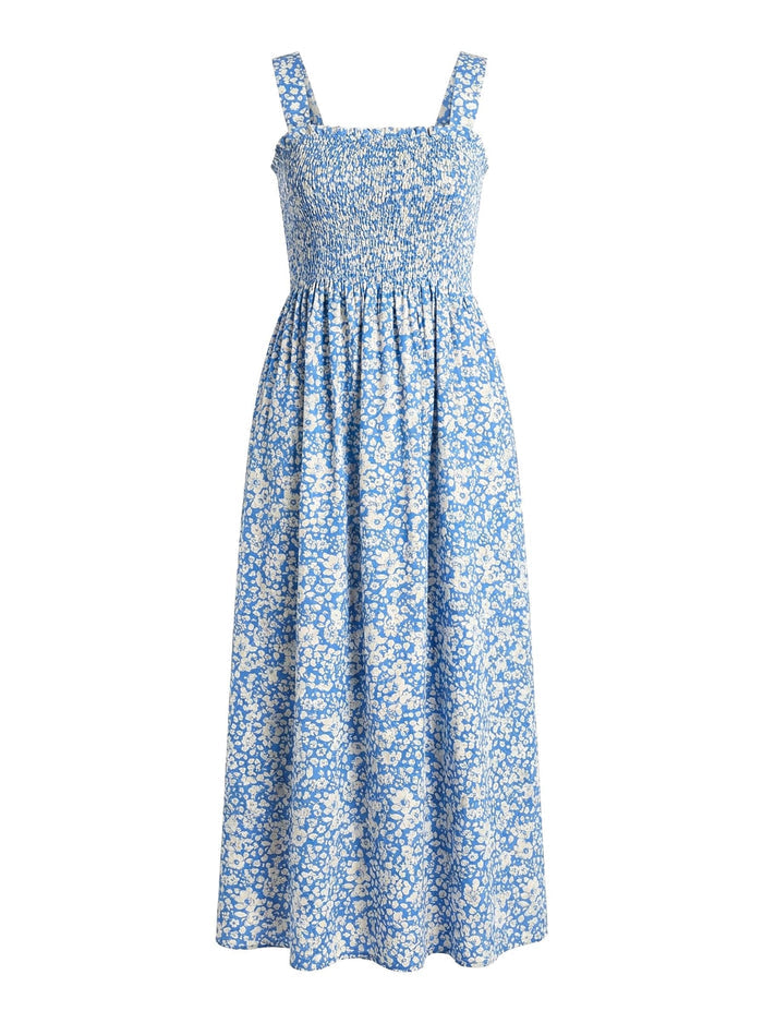 Liberty London Smock Shirred Sundress, Handmade Cotton Womenswear, Botanical Sustainable Clothing, Personalised Tailoring Outfits