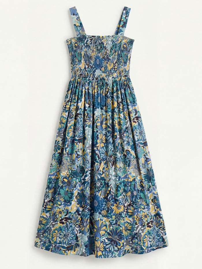 Liberty London Smock Shirred Sundress, Handmade Cotton Womenswear, Botanical Sustainable Clothing, Personalised Tailoring Outfits