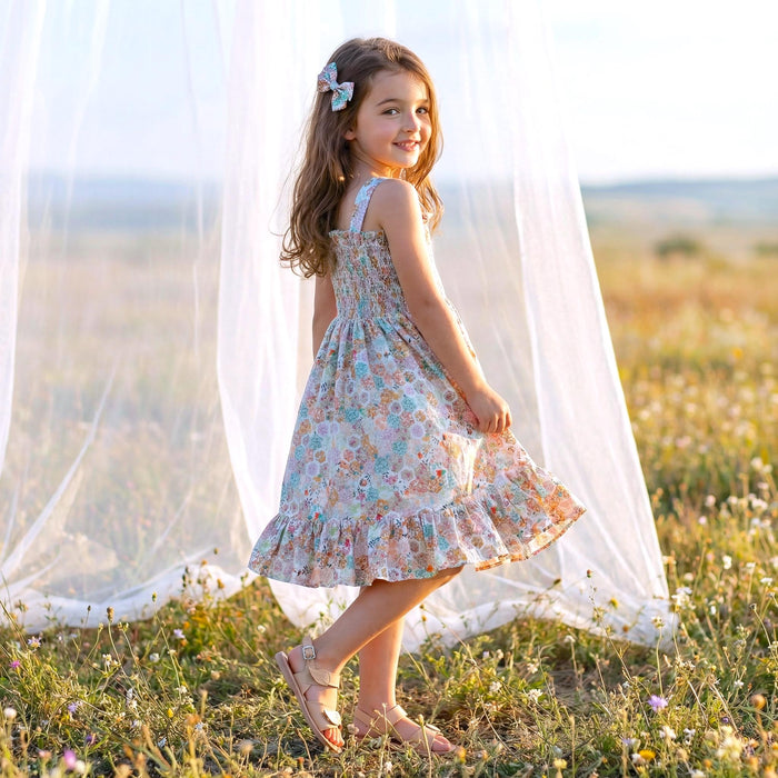 Liberty London Smock Shirred Sundress, Personalised Handmade Children Clothing, Sustainable Tailoring Outfits, Cotton Ethical-wear