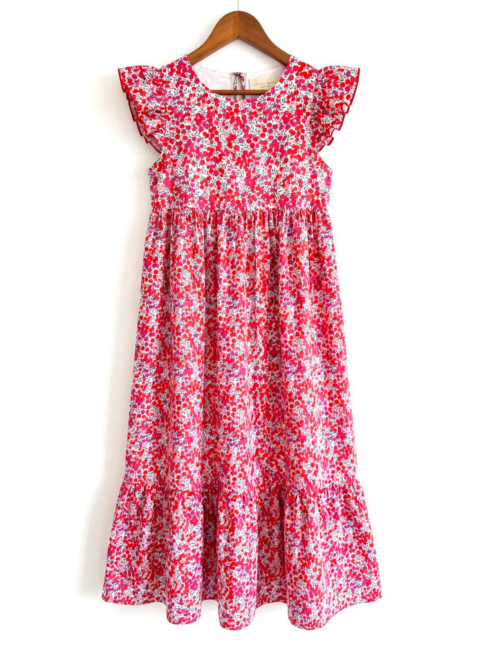 Liberty London Smock Sleeveless Sundress, Handmade Sustainable Womenswear, Personalised Cotton Botanical Clothing, Tailoring Dress