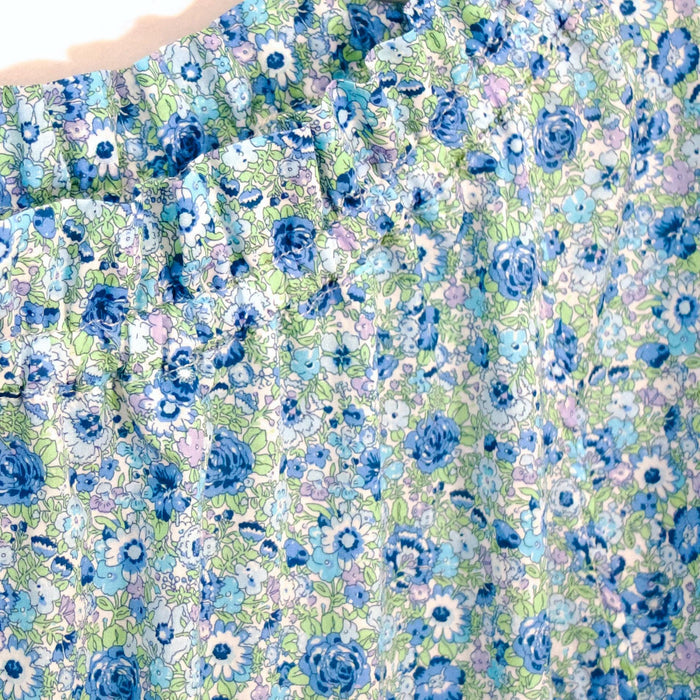 Liberty London Smock Three-quarter Bishop Sleeves Boho Dress, Handmade Personalised Botanical Clothing, Sustainable Womenswear