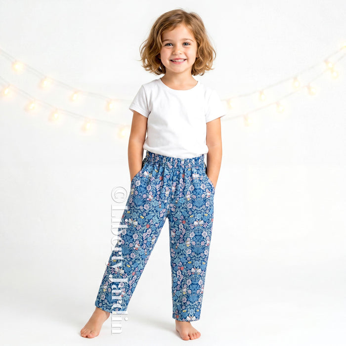 Liberty London Tapper Pants, Handmade Ethical Clothing, Customised Cotton Trousers, Sustainable Tailoring Outfit, Personalised Clothing