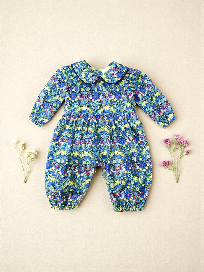 Liberty Overalls Long Sleeves Peter Pan Collar