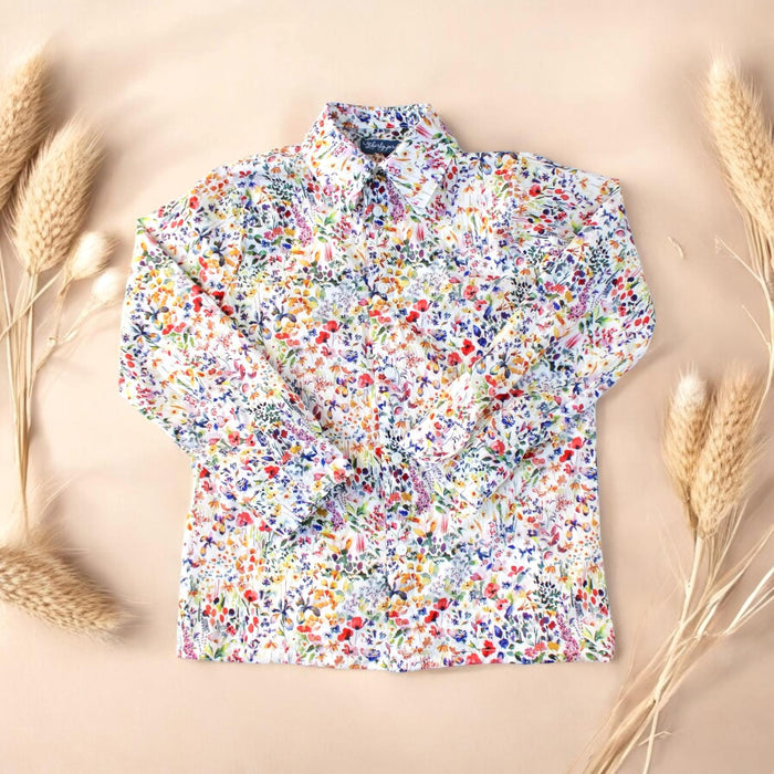 Liberty Print Boy Shirt: Long Sleeve Button-Up, Floral Print Cotton