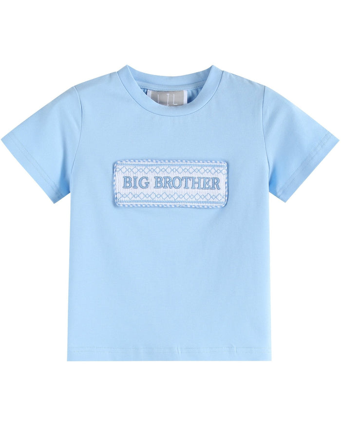 Light Blue Big Brother Smocked Shirt and Shorts Set - Lil Cactus